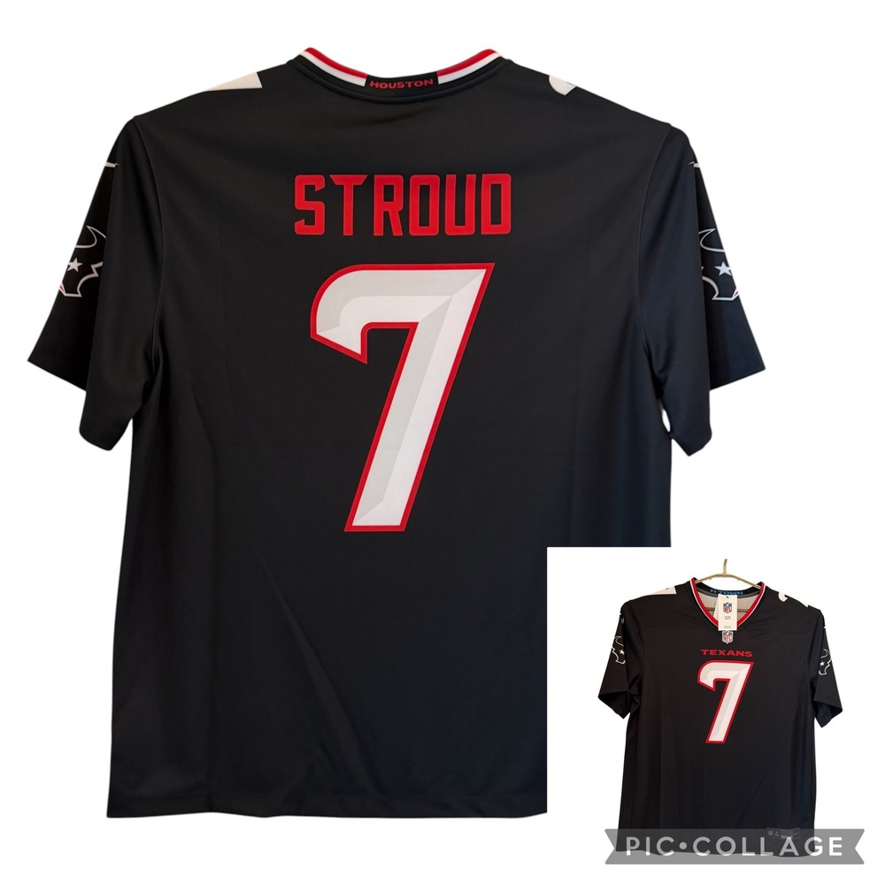 Nike Houston Texans CJ Stroud 7 Black Jersey XL Dri-FIT 94NM-9HF Football NWT